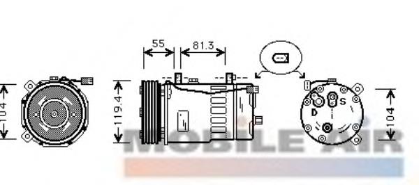 Compre SD7V161215 VAG Compressor de aparelho de ar condicionado