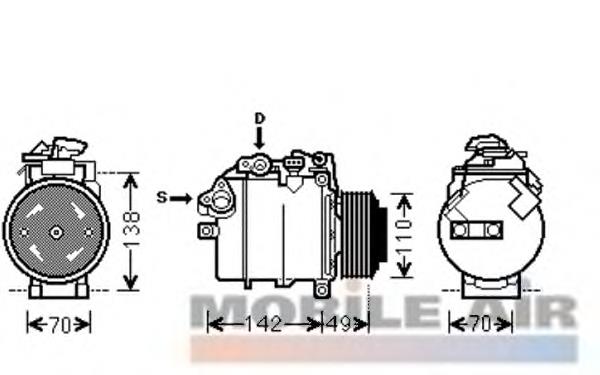 Compressor de aparelho de ar condicionado 93030223 Frig AIR