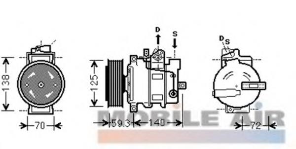 Compressor de aparelho de ar condicionado 1986AD1117 Bosch