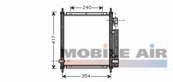 Radiador de aparelho de ar condicionado 80110SAA003 Honda