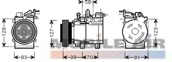 Compressor de aparelho de ar condicionado 9770138015 Hyundai/Kia