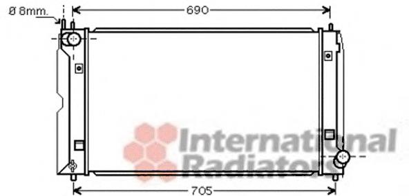 Radiador de esfriamento de motor 8115083 Polcar