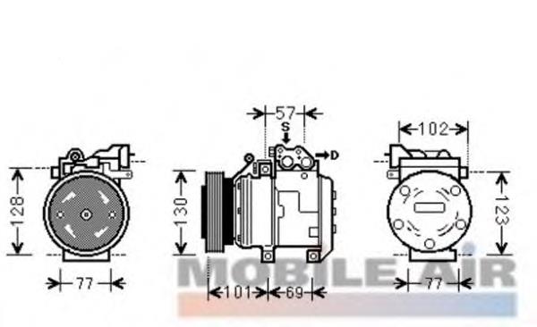 Compressor de aparelho de ar condicionado 2K52Y61450 Hyundai/Kia
