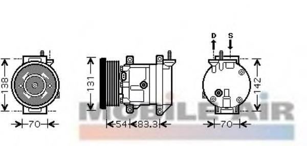 8100K071 VAN Wezel Compressor de aparelho de ar condicionado