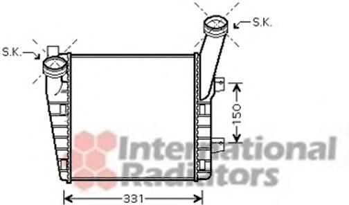 Radiador de intercooler 95811064011 VAG