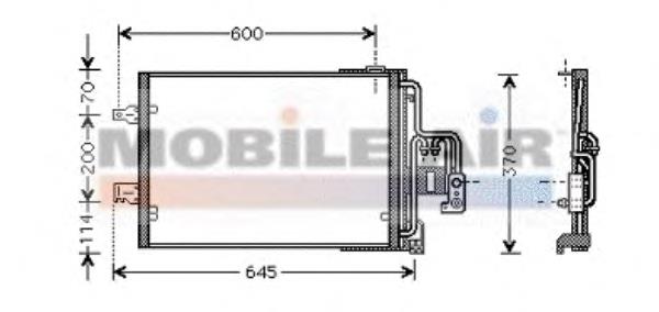 Radiador de aparelho de ar condicionado Opel 1850114