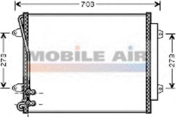 Radiador de aparelho de ar condicionado 7800152 Kamoka