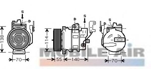 Compressor de aparelho de ar condicionado Land Rover LR012795