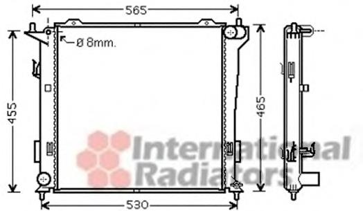 Radiador de esfriamento de motor 66678 Nissens