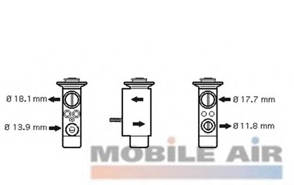 64119178316 BMW Válvula TRV de aparelho de ar condicionado