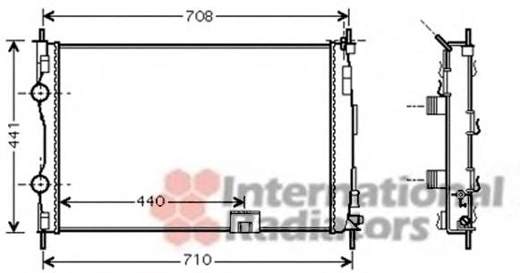 Radiador de esfriamento de motor 21410JD71B Nissan/Infiniti