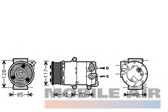Compressor de aparelho de ar condicionado Ford 1858665