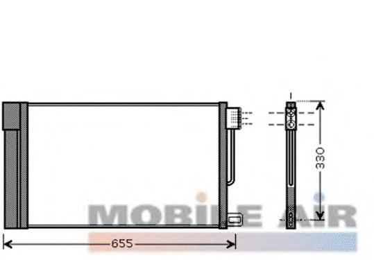 95530541 Opel Radiador de aparelho de ar condicionado