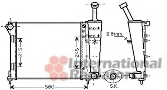 Radiador de esfriamento de motor 1814153 Ford