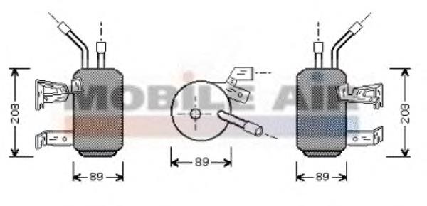 Tanque de recepção do secador de aparelho de ar condicionado Ford 1032630