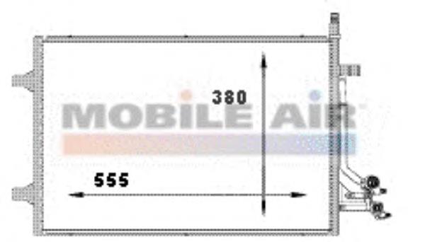 Radiador de aparelho de ar condicionado 5S6H19710AB Ford