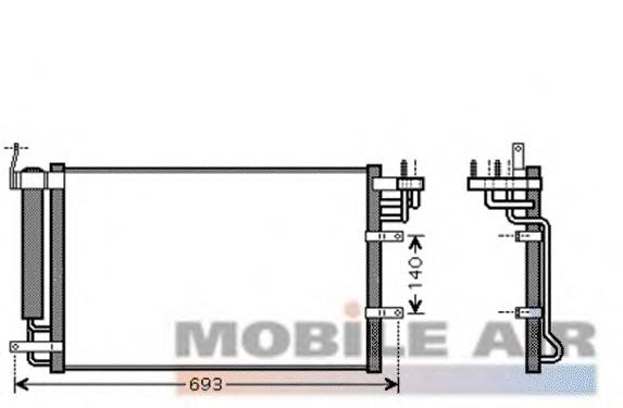 Radiador de aparelho de ar condicionado 35981 NRF