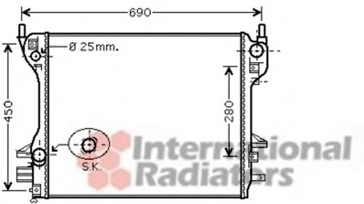 Radiador de esfriamento de motor 59060 NRF