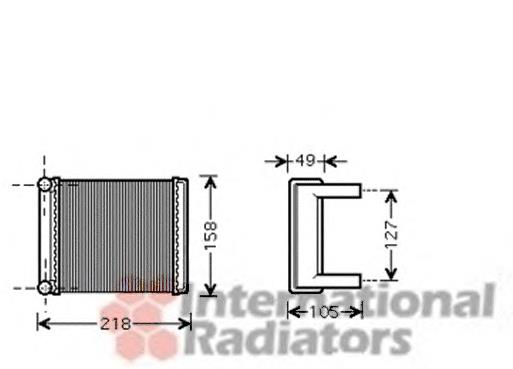 Radiador traseiro de forno (de aquecedor) VAN Wezel 30006385 preço, a partir de 31,57 USD