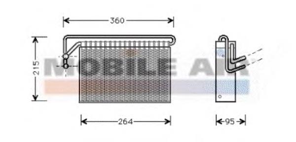 Compre AE84000P Mahle Original Vaporizador de aparelho de ar condicionado