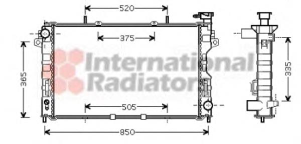 Radiador de esfriamento de motor Chrysler 4809168AC