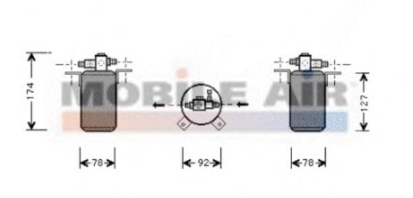 Tanque de recepção do secador de aparelho de ar condicionado ACR 170211