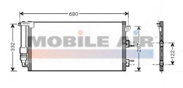 Radiador de aparelho de ar condicionado 17005293 VAN Wezel