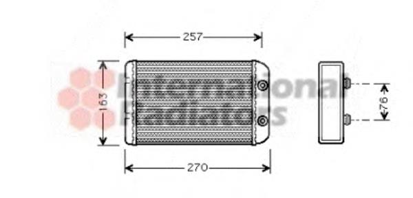 Radiador de forno (de aquecedor) Depo/Loro/Abakus 0160150012B