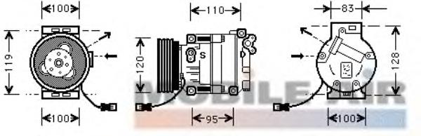 Compressor de aparelho de ar condicionado ACP1055000P Mahle Original