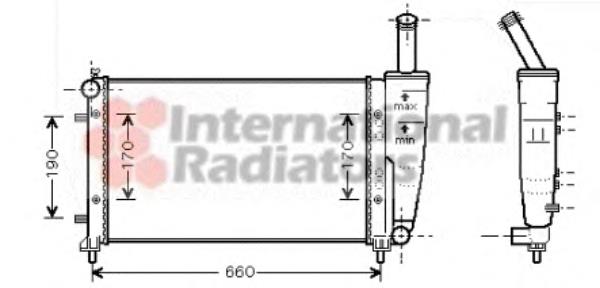 51724183 Fiat/Alfa/Lancia Radiador de esfriamento de motor