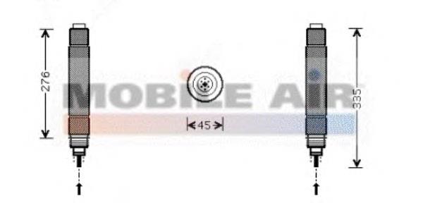 AD196000S Mahle Original Tanque de recepção do secador de aparelho de ar condicionado