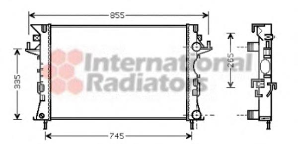 43002290 VAN Wezel Radiador de esfriamento de motor