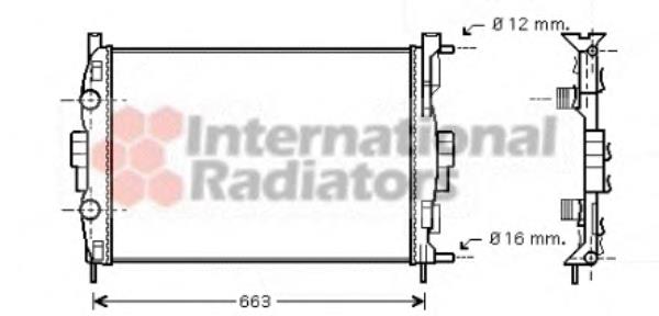 Radiador de esfriamento de motor TYC 7280054