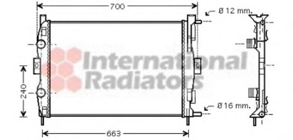Radiador de esfriamento de motor 8200115541D Renault (RVI)