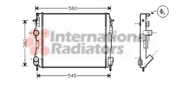 Radiador de esfriamento de motor Renault (RVI) 8200072713