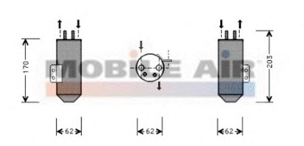 6455CL Peugeot/Citroen Tanque de recepção do secador de aparelho de ar condicionado