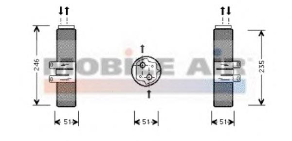 8671017781 Renault (RVI) Tanque de recepção do secador de aparelho de ar condicionado