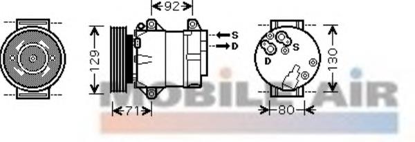 Compressor de aparelho de ar condicionado 7711135105 Renault (RVI)