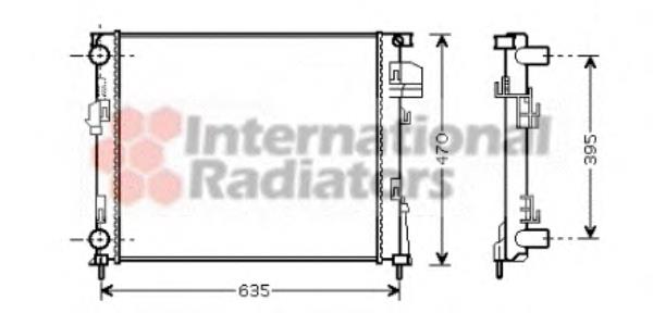 43002327 VAN Wezel Radiador de esfriamento de motor