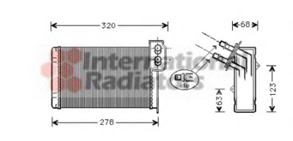 Radiador de forno (de aquecedor) 43006099 VAN Wezel