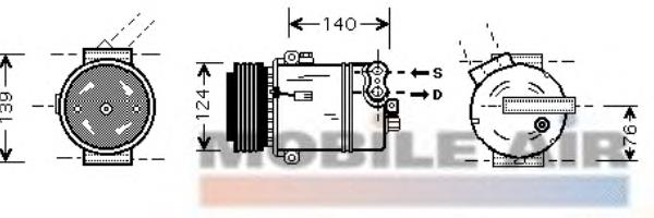 Compressor de aparelho de ar condicionado 13193157 Opel