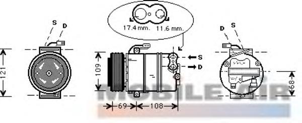3700K316 VAN Wezel Compressor de aparelho de ar condicionado