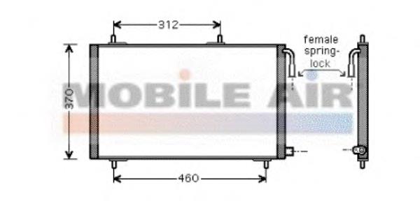 Compre 6455FY Peugeot/Citroen Radiador de aparelho de ar condicionado