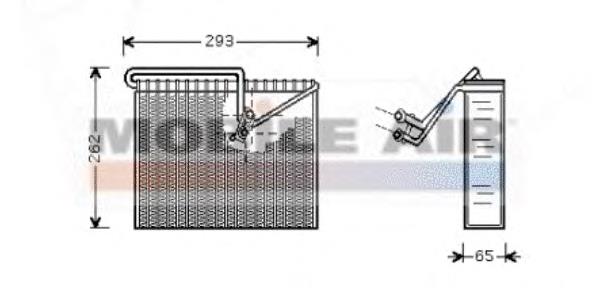 Vaporizador de aparelho de ar condicionado 1618357 Opel