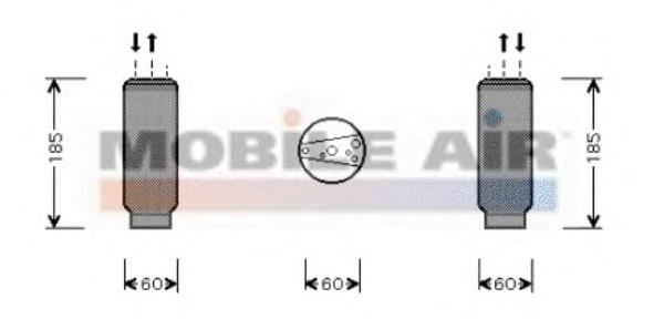 Tanque de recepção do secador de aparelho de ar condicionado 46521840 Fiat/Alfa/Lancia