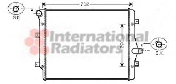 58002208 VAN Wezel Radiador de esfriamento de motor