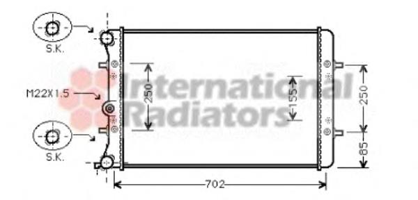 Radiador de esfriamento de motor VAG 1J0121253S