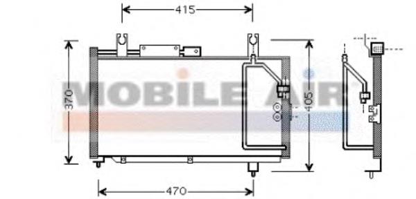Radiador de aparelho de ar condicionado Suzuki Swift II EA