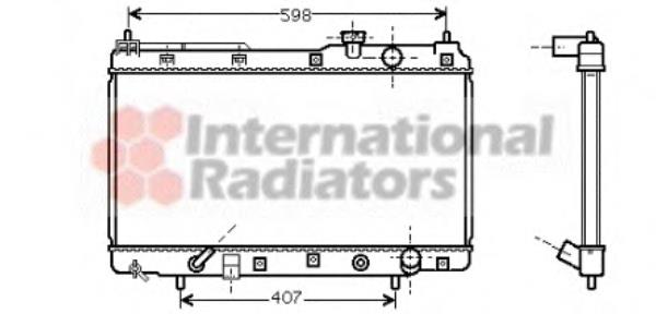 25002104 VAN Wezel Radiador de esfriamento de motor