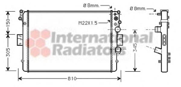 Radiador de esfriamento de motor IVA2049 AVA